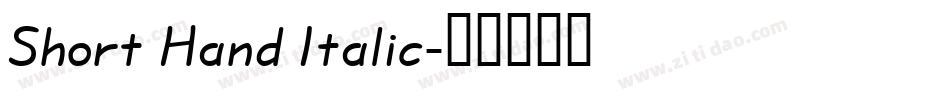 Short Hand Italic字体转换